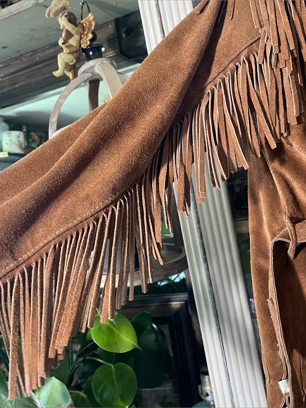 Winlit vintage 1960’s brown fringe suede leather jacket M - Picture 7 of 15
